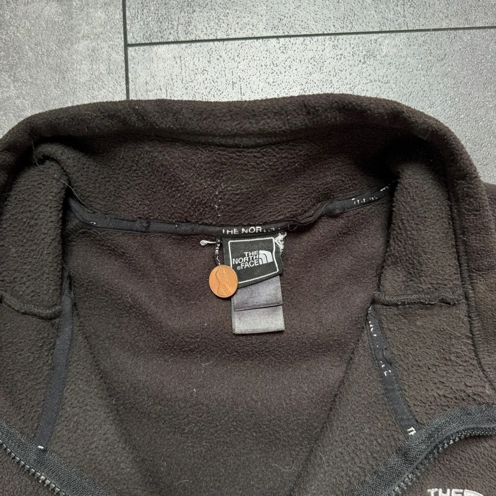 The North Face Mens XL Gray Full Zip Fleece Jacket Mock Neck Logo